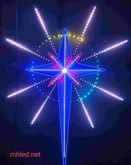 Ngôi sao led noel SL8C3D-8TF-RGB- 2m